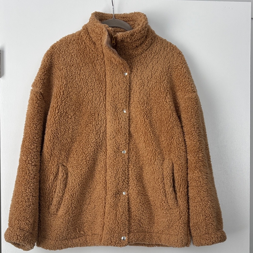 Cozy Tan Sherpa Jacket